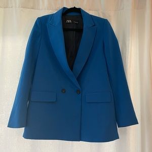 Zara basic blazer royal blue, Size xs